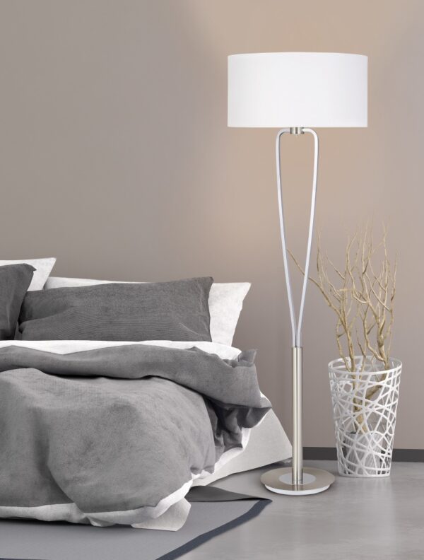 Φωτιστικό Δαπέδου Trio Lighting   E27 Νίκελ Ματ Μεταλλικό    400200107