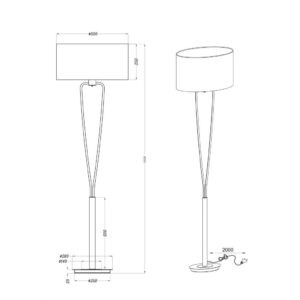 Φωτιστικό Δαπέδου Trio Lighting   E27 Ορείχαλκος Ματ Μεταλλικό  400200108