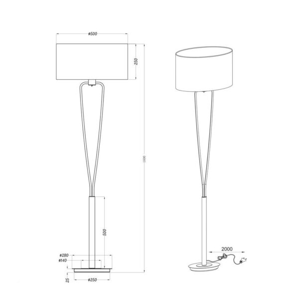 Φωτιστικό Δαπέδου Trio Lighting   E27 Ορείχαλκος Ματ Μεταλλικό  400200108