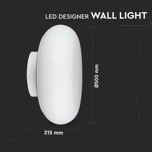 LED επιτοίχιο/πλαφονιέρα φωτιστικό 38W Λευκό 3000K Θερμό λευκό Triac Dimmable V-TAC – 40061