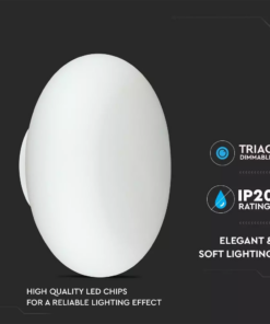 LED επιτοίχιο/πλαφονιέρα φωτιστικό 38W Λευκό 3000K Θερμό λευκό Triac Dimmable V-TAC – 40061