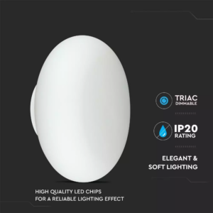 LED επιτοίχιο/πλαφονιέρα φωτιστικό 38W Λευκό 3000K Θερμό λευκό Triac Dimmable V-TAC – 40061