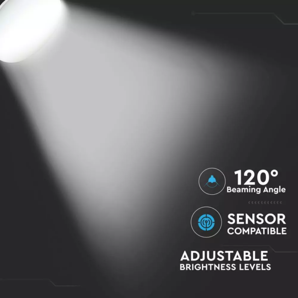 LED επιτοίχιο/πλαφονιέρα φωτιστικό 38W Λευκό 3000K Θερμό λευκό Triac Dimmable V-TAC – 40061