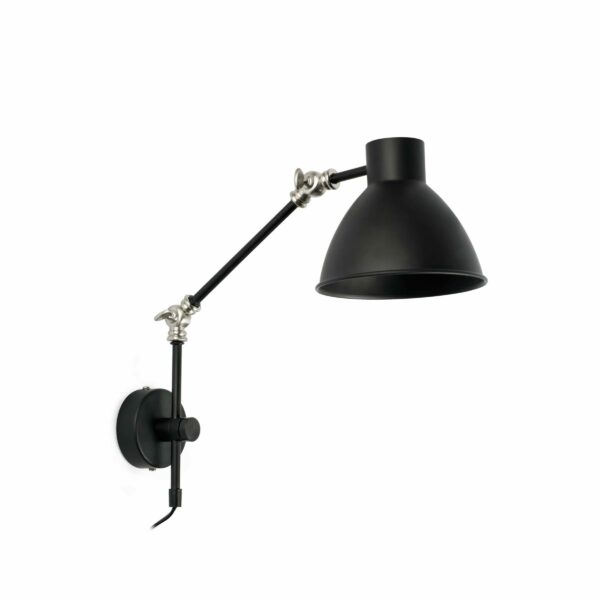 CELIA MATT BLACK WALL LAMP 1 X E14 FARO - 40070