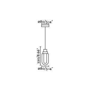 BRUME PENDANT LAMP METALLIC GREY LED 3W 2700K     FARO – 40078