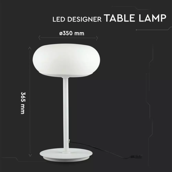 LED επιτραπέζιο φωτιστικό 30W Λευκό 3000K Θερμό λευκό Dimmable V-TAC – 40081