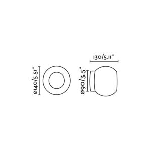 MOY CEILING OR WALL LAMP CHROME LED 4W 3000K      FARO – 40091