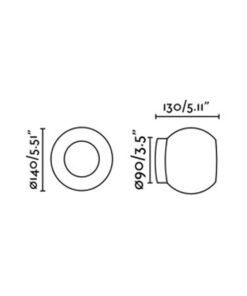 Faro Barcelona Φωτιστικό Τοίχου Moy LED 4W Μαύρο IP44 3000K FARO – 40093