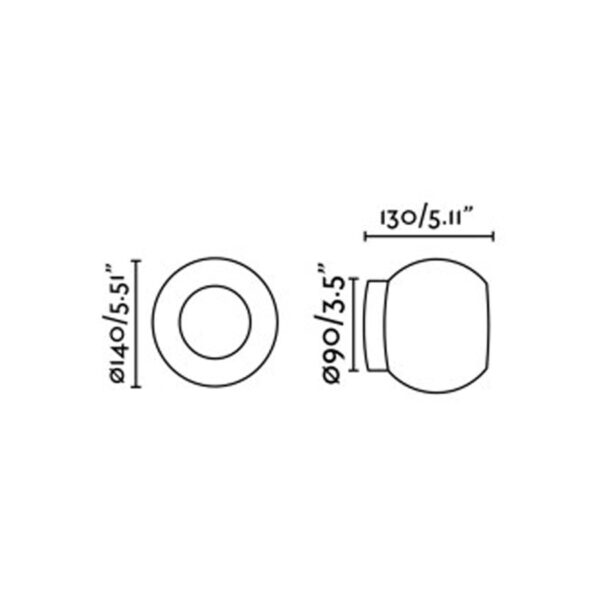 Faro Barcelona Φωτιστικό Τοίχου Moy LED 4W Μαύρο IP44 3000K FARO – 40093