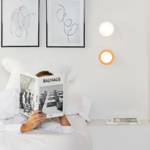 Faro Barcelona MAY Φωτιστικό Τοίχου/οροφής COB LED σε Κοραλί Χρώμα 4W 2700K IP44 – 40098