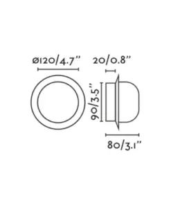 Faro Barcelona MAY Φωτιστικό Τοίχου/Οροφής COB LED σε Λευκό Χρώμα 4W 2700K IP44 – 40095
