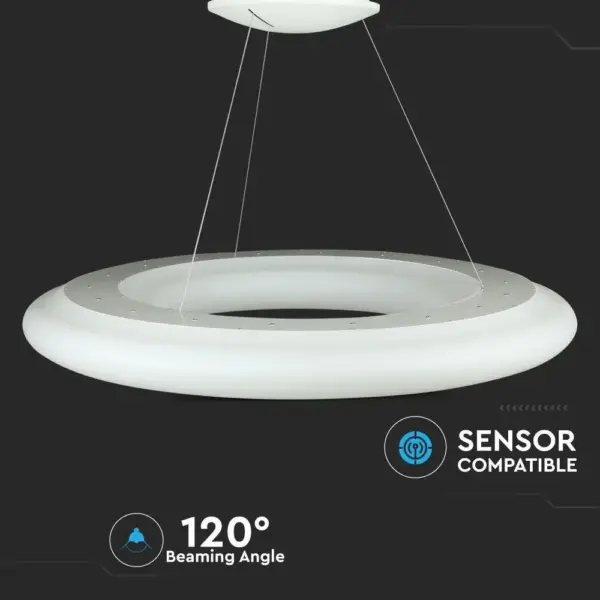 LED κρεμαστό φωτιστικό οροφής 105W Θερμό  3000K λευκό σώμα Dimmable V-TAC – 40101