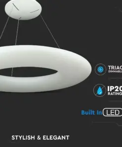 LED κρεμαστό φωτιστικό οροφής 105W Θερμό 3000K λευκό σώμα Dimmable V-TAC – 40101