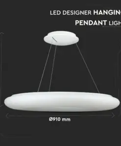 LED κρεμαστό φωτιστικό οροφής 105W Θερμό 3000K λευκό σώμα Dimmable V-TAC – 40101