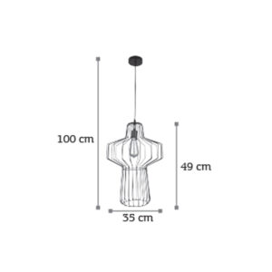 InLight Κρεμαστό φωτιστικό από μαύρο μέταλλο (4011)