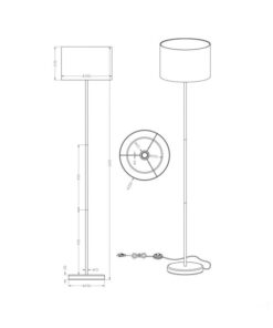 Φωτιστικό Δαπέδου Trio Lighting E27 Νίκελ Ματ Μεταλλικό 401100101
