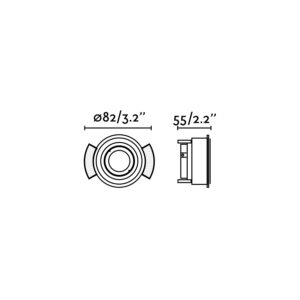 HYDE WHITE ROUND ORIENT. W/T GU10 FARO – 40110
