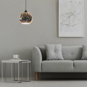 Κρεμαστό Φωτιστικό Οροφής Γυαλί με 3D γυαλί σώμα Ø150 V-TAC  – 40111