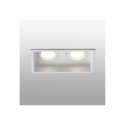 Διπλή Βάση Σποτ HYDE IP44 Λευκή Τετράγωνη 2xGU10 FARO – 40124