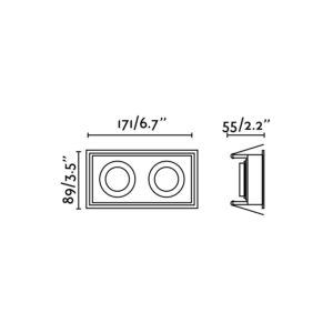 HYDE BLACK SQUARE 2L GU10 FARO – 40125