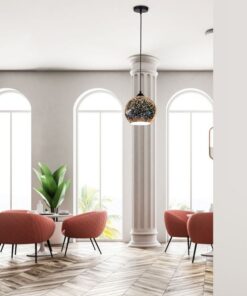 Κρεμαστό Φωτιστικό Οροφής Γυαλί με 3D γυαλί σώμα Ø250 V-TAC – 40131