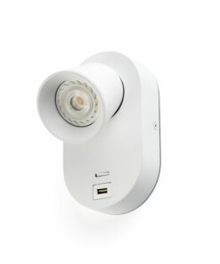 CORB W/LAMP WHITE GU10 + USB FARO – 40135