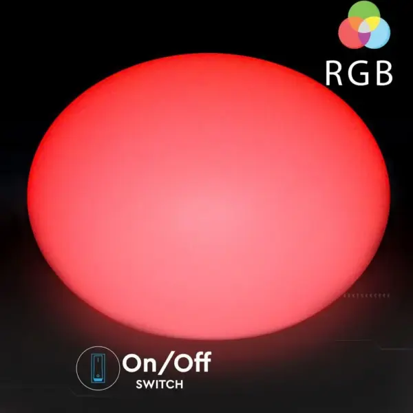 Εξωτερικό φωτιστικό LED μπαταρίας 1W RGB οβάλ επαναφορτιζόμενο V-TAC – 40141