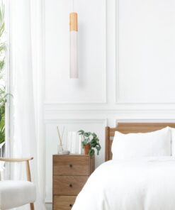 InLight Κρεμαστό φωτιστικό σε μαύρη απόχρωση και ξύλο 1XGU10 D:40cm (4017-BL)