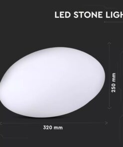 LED φωτιστικό οβάλ σχήμα πέτρας 1W επαναφορτιζόμενη V-TAC RGB IP67 – 40171