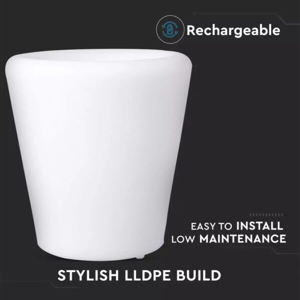LED φωτιστικό γλάστρα 1W επαναφορτιζόμενη V-TAC RGB IP54 – 40181
