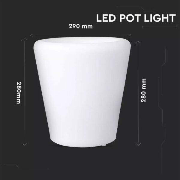 LED φωτιστικό γλάστρα 1W επαναφορτιζόμενη V-TAC RGB IP54 – 40181