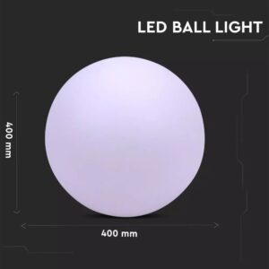 LED φωτιστικό μπάλα 3W επαναφορτιζόμενη V-TAC RGB IP54 – 40201