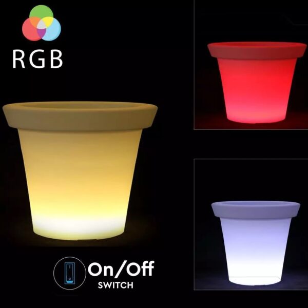 LED φωτιστικό γλάστρα 1.5W επαναφορτιζόμενη V-TAC RGB IP54 – 40211