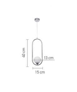 InLight Κρεμαστό φωτιστικό σε χρυσαφί χρώμα και λευκή οπαλίνα 1XG9 D:40cm (4022-GL)