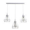 InLight Κρεμαστό φωτιστικό από λευκό μέταλλο 3XE27 D:60cm (4024-3-WH-RAIL)