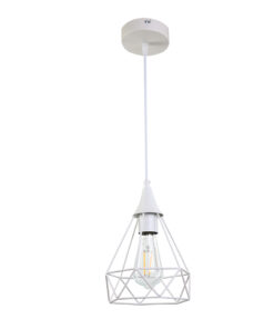 InLight Κρεμαστό φωτιστικό από λευκό μέταλλο 1XE27 D:16cm (4024-WH)