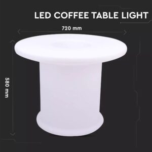 LED φωτιστικό τραπεζάκι 6W επαναφορτιζόμενο V-TAC RGB IP54 – 40251