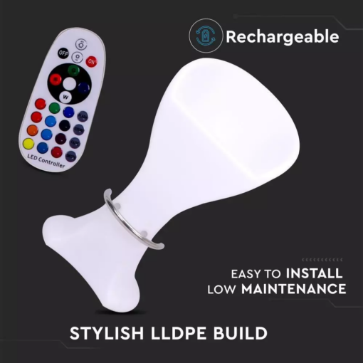 Εξωτερικό φωτιστικό LED μπαταρίας 1W RGB σπαμπό bar επαναφορτιζόμενο V-TAC – 40271