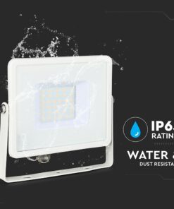 LED Προβολέας 30W V-TAC PRO Samsung Chip 100° 2340lm Λευκός Αδιάβροχος IP65 Φυσικό 4000K – 21404