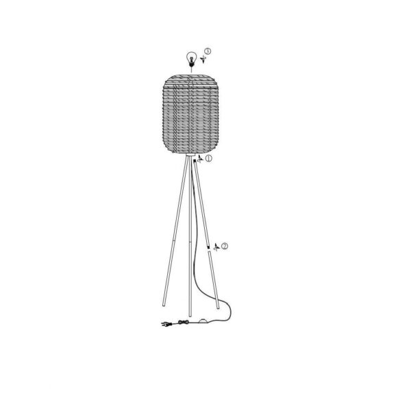 Φωτιστικό Δαπέδου Trio Lighting   E27 Μαύρο Ματ Μεταλλικό    403000132