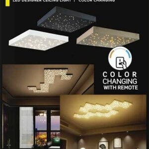Φωτιστικό LED Οροφής/Τοίχου Stars 30x30cm 8W Dimmable V-TAC 120° 900lm Χρυσό με Εναλλαγή Χρώματος με Τηλεχειριστήριο – 40301