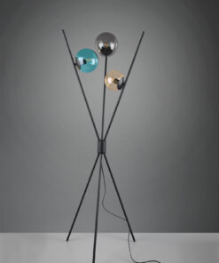 Φωτιστικό Δαπέδου Trio Lighting 3xE14 Μαύρο Ματ Μεταλλικό 403400317