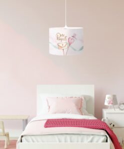 Κρεμαστό παιδικό φωτιστικό princess από καπέλο και λευκή ανάρτηση D:35cm 4037