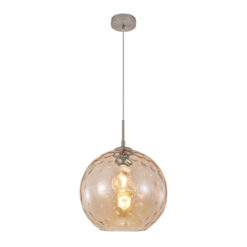 InLight Κρεμαστό φωτιστικό από μελί γυαλί 1XE27 D:30cm (4039-A-Amber)