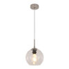 InLight Κρεμαστό φωτιστικό από διάφανο γυαλί 1XE27 D:18cm (4039-B-Transparent)