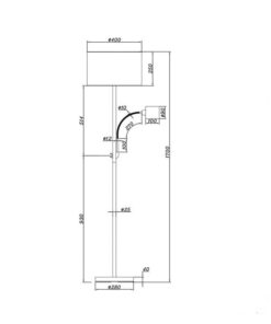 Φωτιστικό Δαπέδου Trio Lighting E27 Νίκελ Ματ Μεταλλικό 403900201