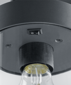 Κολωνάκι Trio Lighting E27 Ανθρακί Αλουμίνιο IP44 404160142