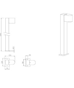 Κολωνάκι Trio Lighting GU10 Ανθρακί Αλουμίνιο IP44 404260142