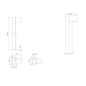 Κολωνάκι Trio Lighting   GU10 Ανθρακί Αλουμίνιο   IP44 404260142