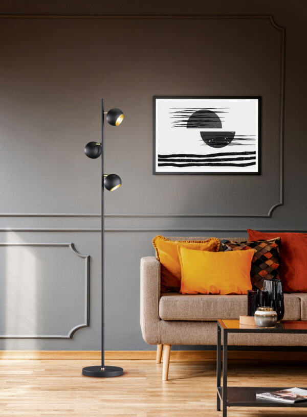 Φωτιστικό Δαπέδου Trio Lighting DAKOTA  3x G9 Μαύρο Ματ Μεταλλικό   – 404600332